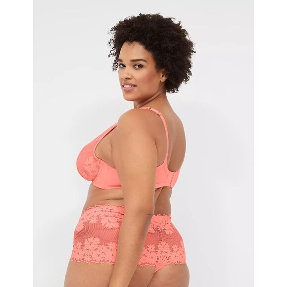 Lane Bryant Cacique Fishnet Lace Wide Side Thong Panty 26/28 - Picture 3 of 3